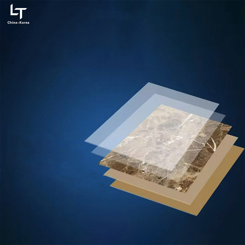 กันน้ำ 1220 × 2440 มม. 3 มม. PVC UV Board สำหรับผนังภายในตกแต่งด้วย High Gloss Finish สำหรับ House Office Design Decor