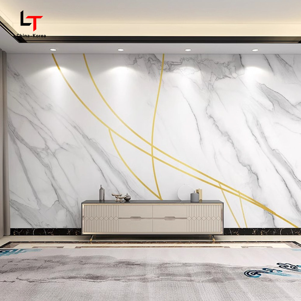 แผงคริสตัลคาร์บอนพีวีซีขนาด 1220 × 2440 มม. กันน้ำทนไฟตกแต่งผนังสำหรับในร่มกลางแจ้งพร้อมเคลือบ UV