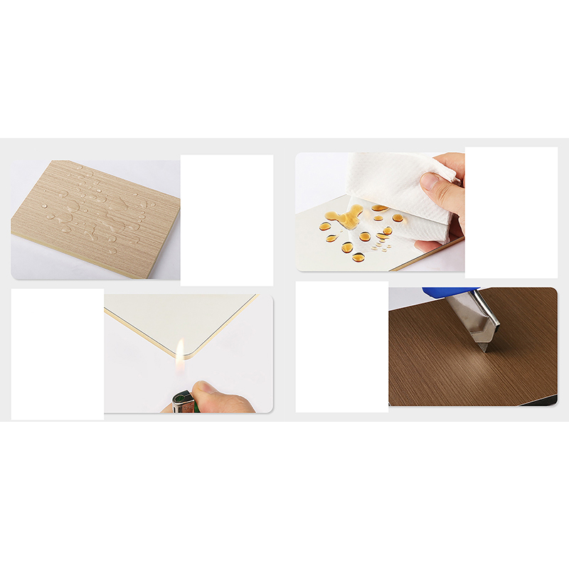 แผ่นคริสตัลคาร์บอนพีวีซีน้ำหนักเบาความหนาแน่นสูงป้องกันรอยขีดข่วนหนา 5 มม. - 8 มม. สำหรับการตกแต่งห้องน้ำในโรงแรมเชิงพาณิชย์ทนไฟ B1 เกรดผนังที่ทนทาน