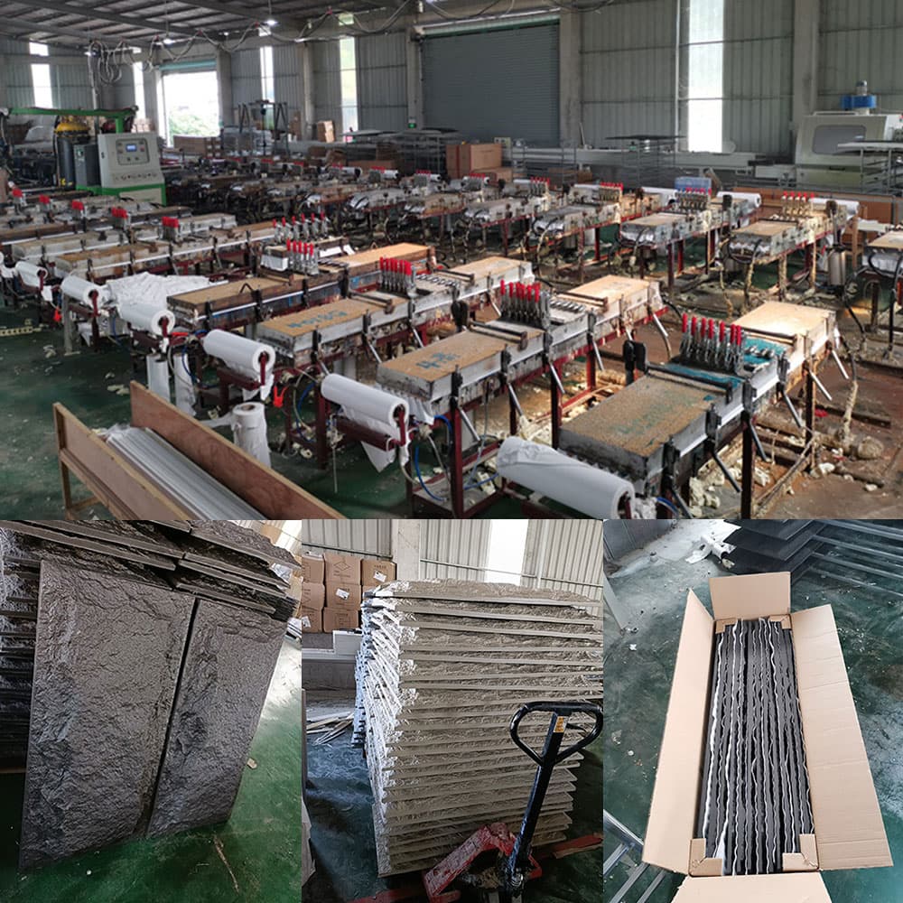 60*30 ซม.ตกแต่งแผ่นวีเนียร์ตกแต่ง Faux Polyurethane Pu หินผนังประดิษฐ์ Stonee สำหรับ Home