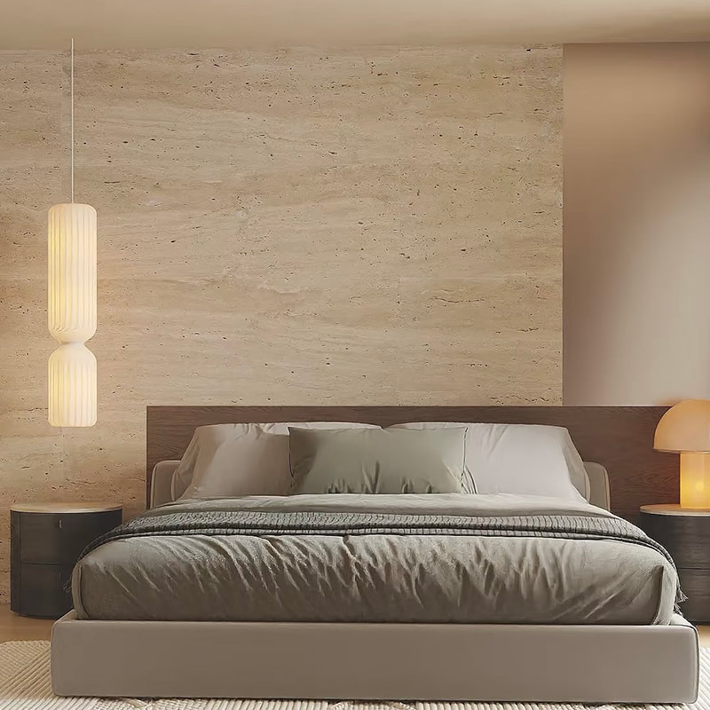 แผ่นไม้อัดกระเบื้องทนไฟ Faux ภายในผนังอ่อนที่โค้งงอได้ Travertine แผ่นผนังหินนุ่มยืดหยุ่นประดิษฐ์