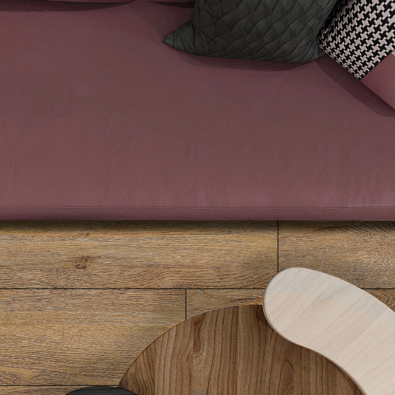 ความทนทานกระเบื้องพลาสติกลอยลายไม้กันน้ำ 4 มม. 5 มม. 6 มม. 7 มม. 8 มม. PVC คลิกแผ่นไวนิลพื้น SPC