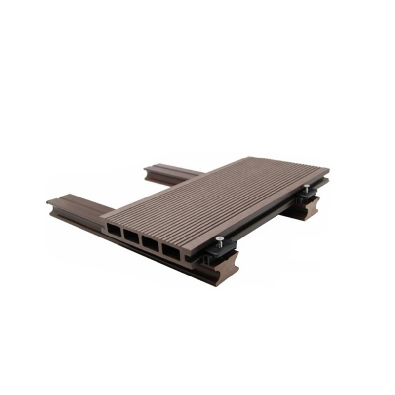 ติดบนพื้น DIY พื้น Wpc กันน้ำกลางแจ้งลานคอมโพสิตวิศวกรรมพื้นกระดานกระเบื้องพื้นระเบียงที่เชื่อมต่อกัน